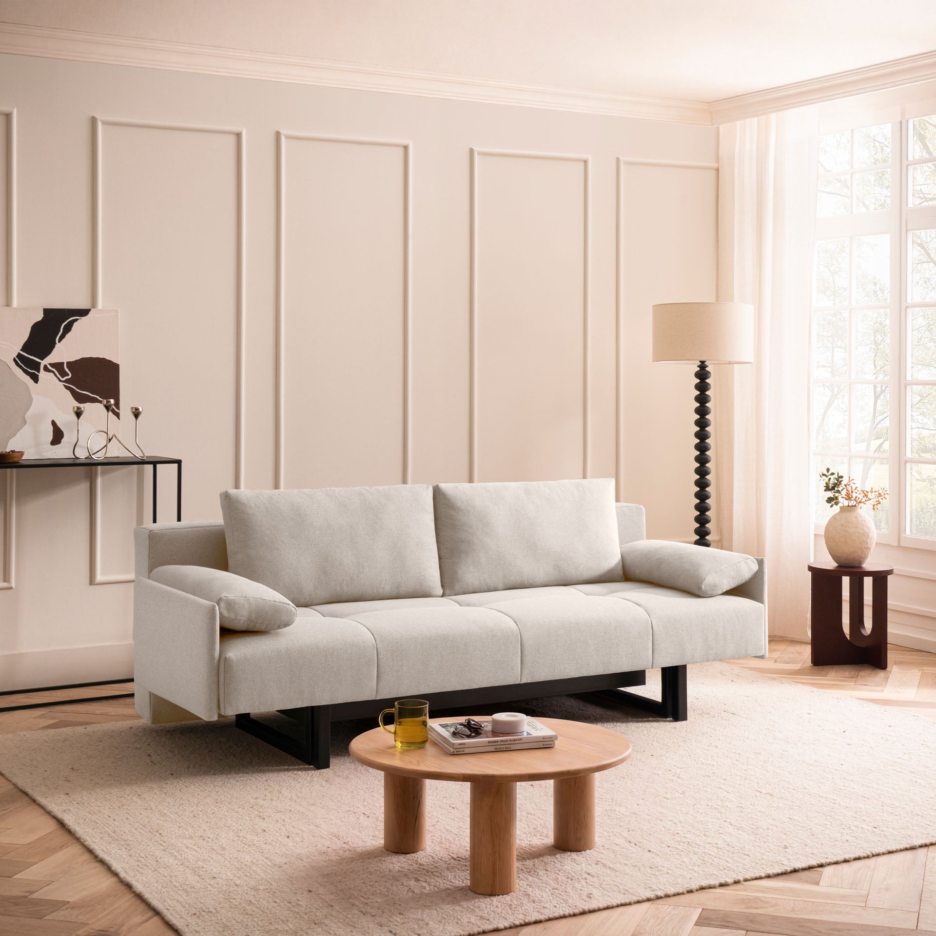 Schlafsofa Beige Sofa mit Schlaffunktion Schlafcouch Bettkasten Schlafsofa mit Bettkasten Sofa kaufen