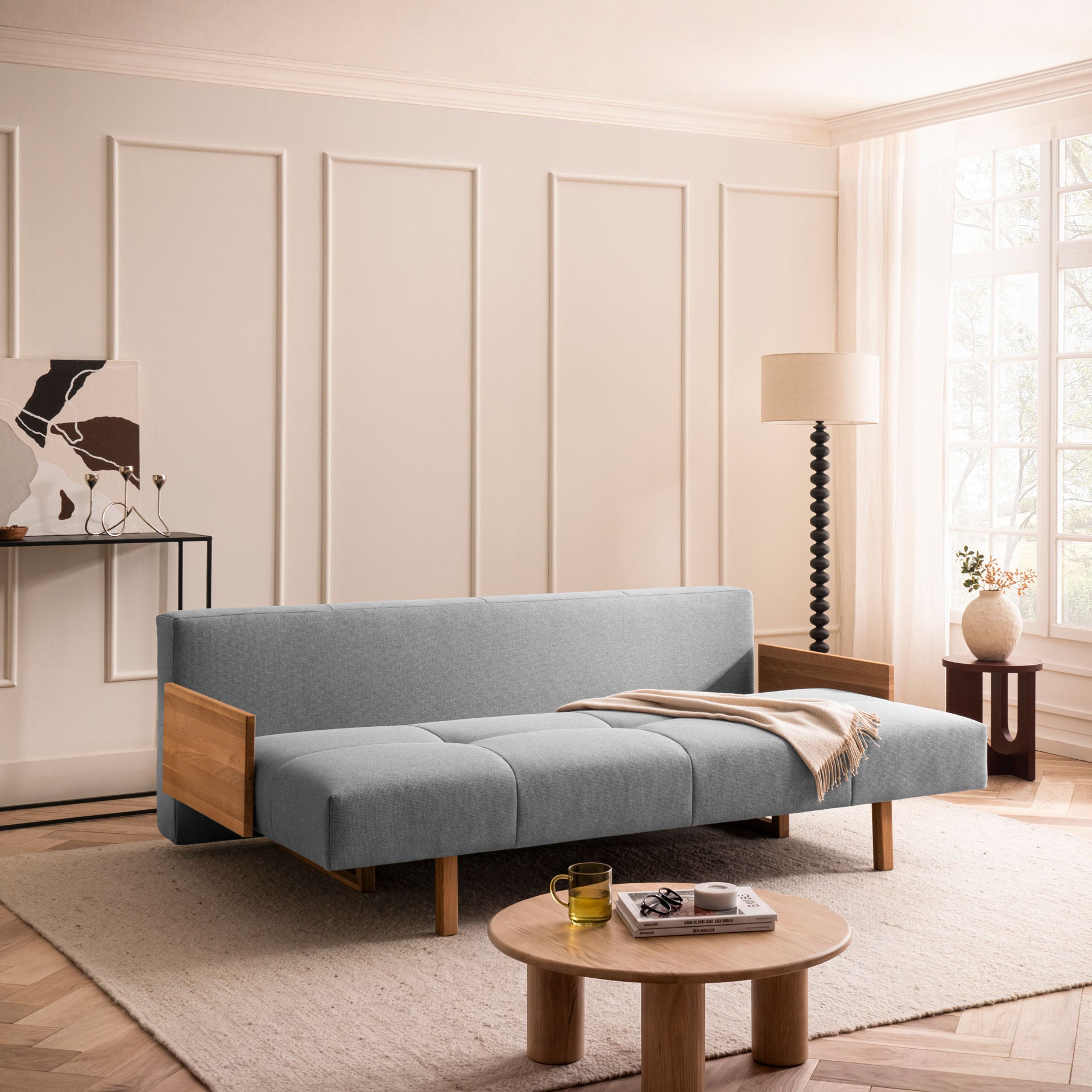 Schlafsofa Hellgrau Sofa mit Schlaffunktion Schlafcouch Bettkasten Schlafsofa mit Bettkasten Sofa kaufen