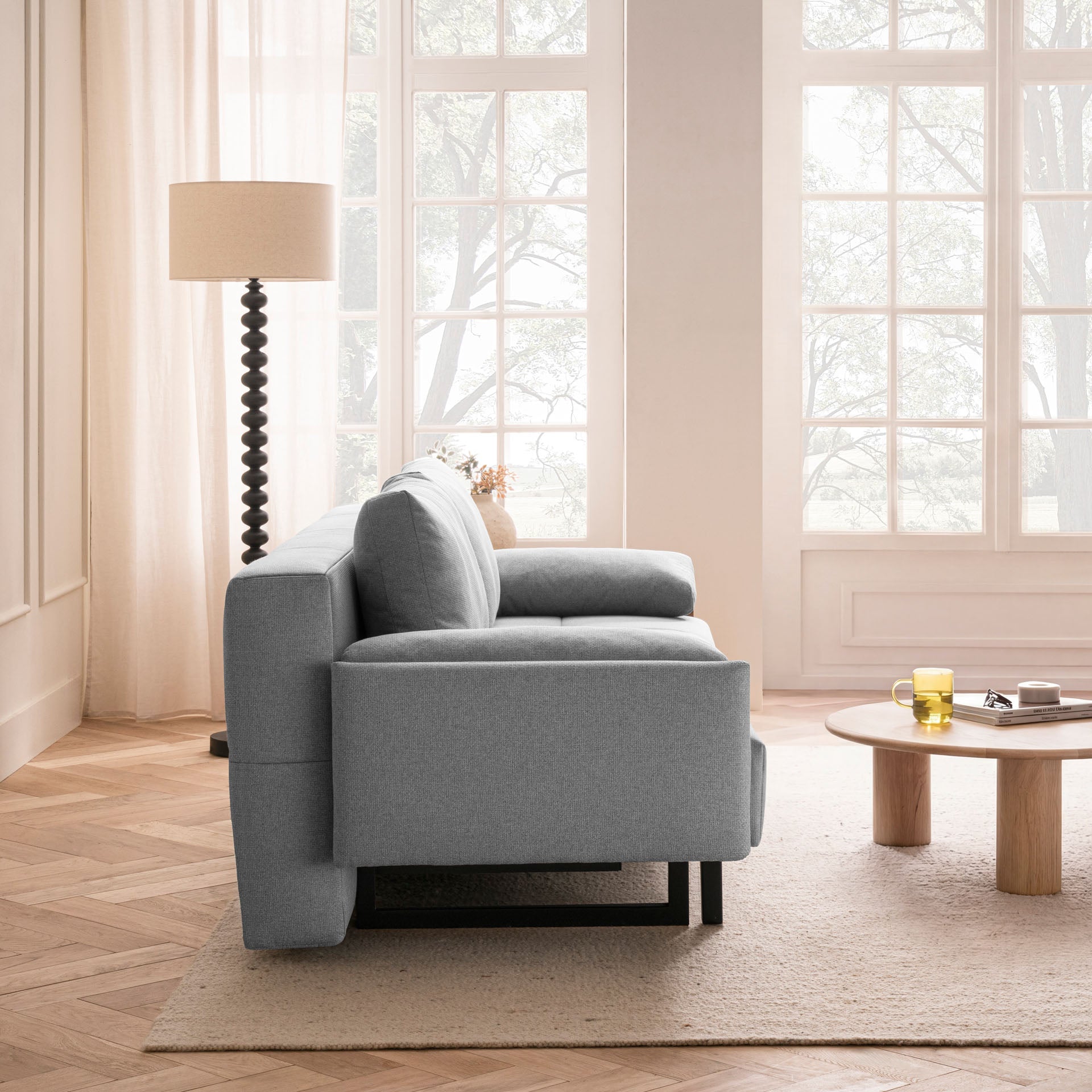 Schlafsofa Hellgrau Sofa mit Schlaffunktion Schlafcouch Bettkasten Schlafsofa mit Bettkasten Sofa kaufen