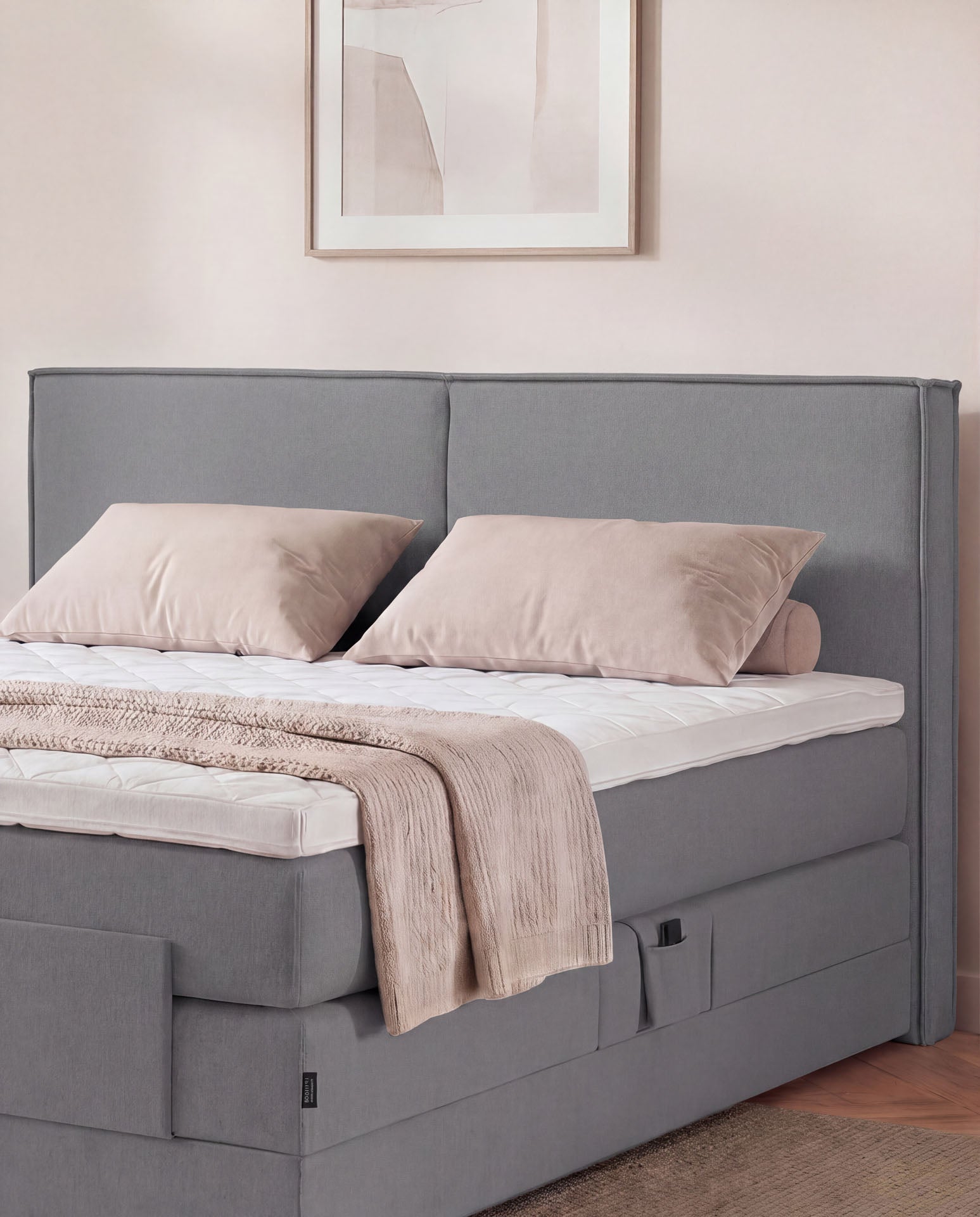 [SKU:3RIVA16ANTEV,3RIVA18ANTEV,3RIVA20ANTEV] Boxspringbett elektrisch verstellbar 160x200 180x200 200x200 Anthrazit Motorbett Bett mit Motor Polsterbett Doppelbett