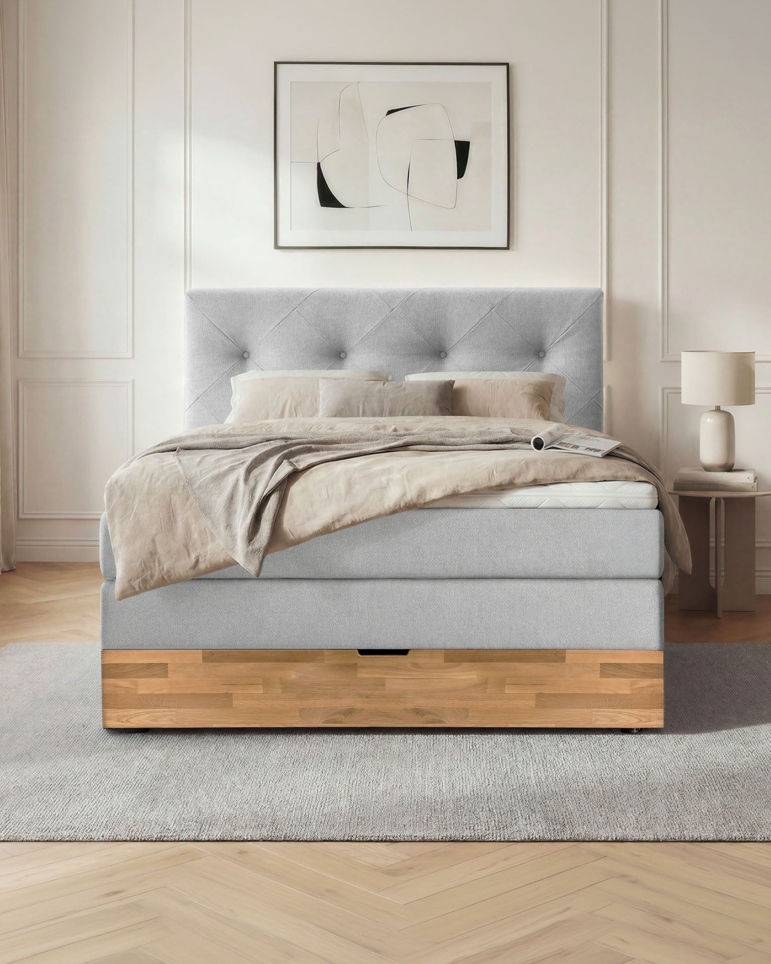[SKU:ABM-140BTK-HLG] Boxspringbett 180x200 160x200 Bett Bettkasten Polsterbett Doppelbett Motorbett Bett elektrisch verstellbar Bett mit Motor