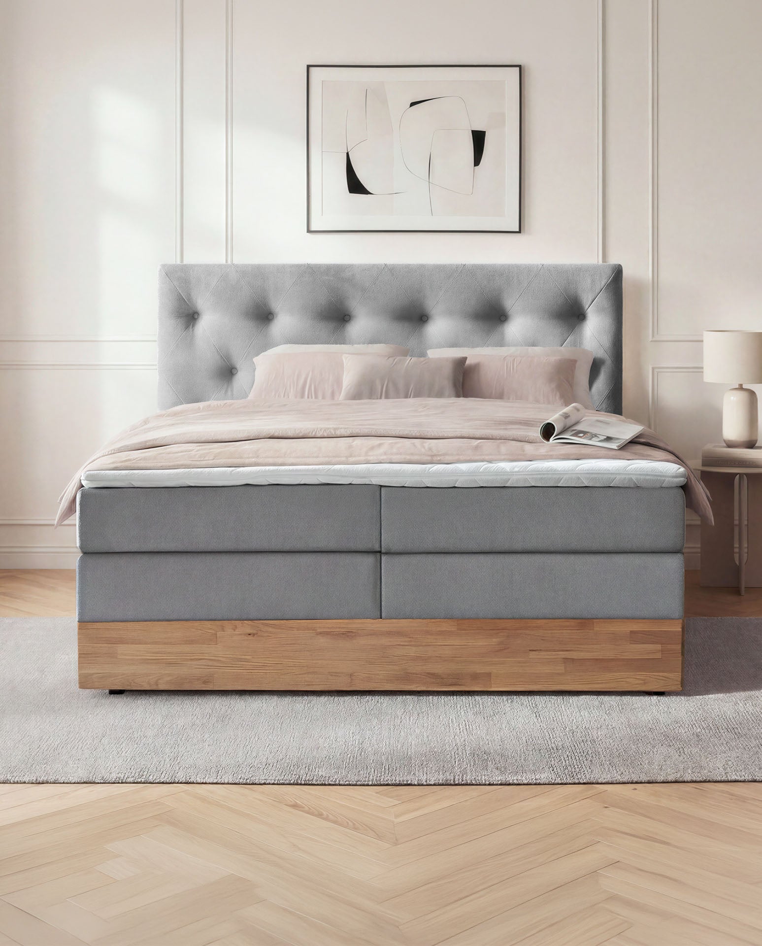 [SKU:ABM-160BTK-ANT,ABM-180BTK-ANT,ABM-200BTK-ANT] Boxspringbett 180x200 160x200 Bett Bettkasten Polsterbett Doppelbett Motorbett Bett elektrisch verstellbar Bett mit Motor