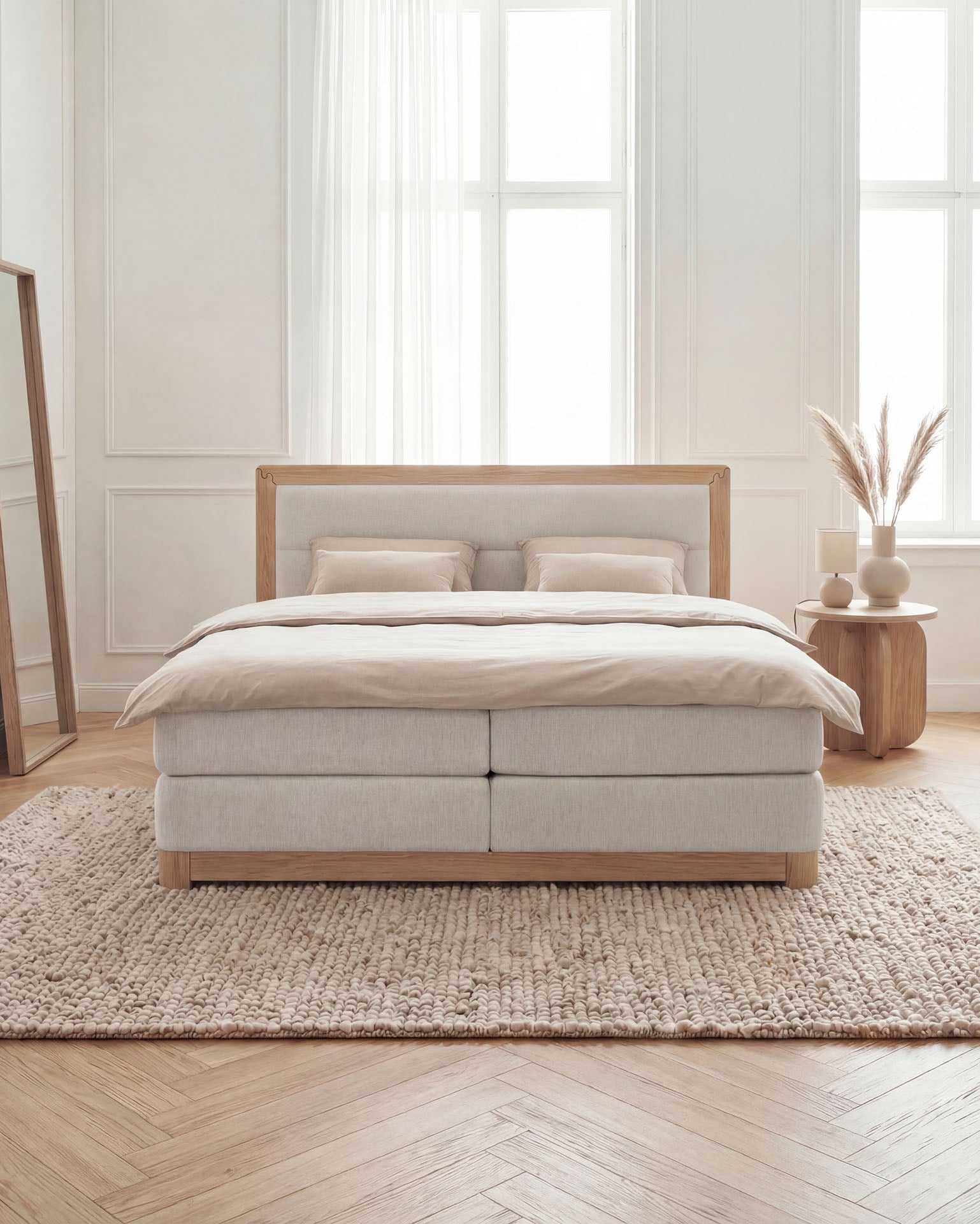 [SKU:VYG-140EC-BEIGE,VYG-160EC-BEIGE,VYG-180EC-BEIGE,VYG-200EC-BEIGE] Boxspringbett 180x200 160x200 Bett Bettkasten Polsterbett Doppelbett