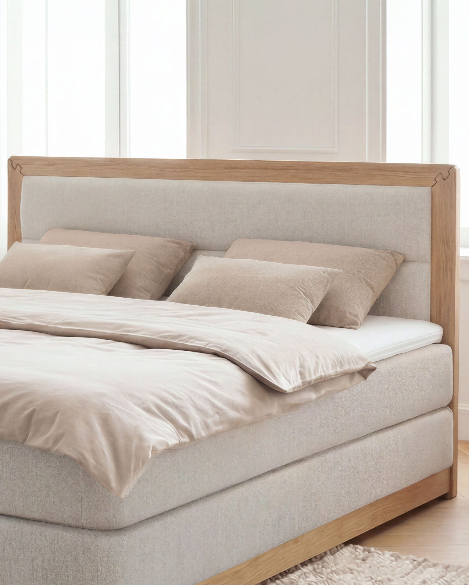 [SKU:VYG-140EC-BEIGE,VYG-160EC-BEIGE,VYG-180EC-BEIGE,VYG-200EC-BEIGE] Boxspringbett 180x200 160x200 Bett Bettkasten Polsterbett Doppelbett