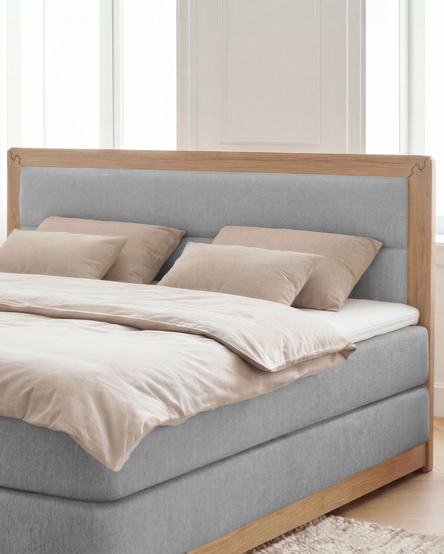 [SKU:VYG-140EC-HLG,VYG-160EC-HLG,VYG-180EC-HLG-H2,VYG-200EC-HLG] Boxspringbett 180x200 160x200 Bett Bettkasten Polsterbett Doppelbett