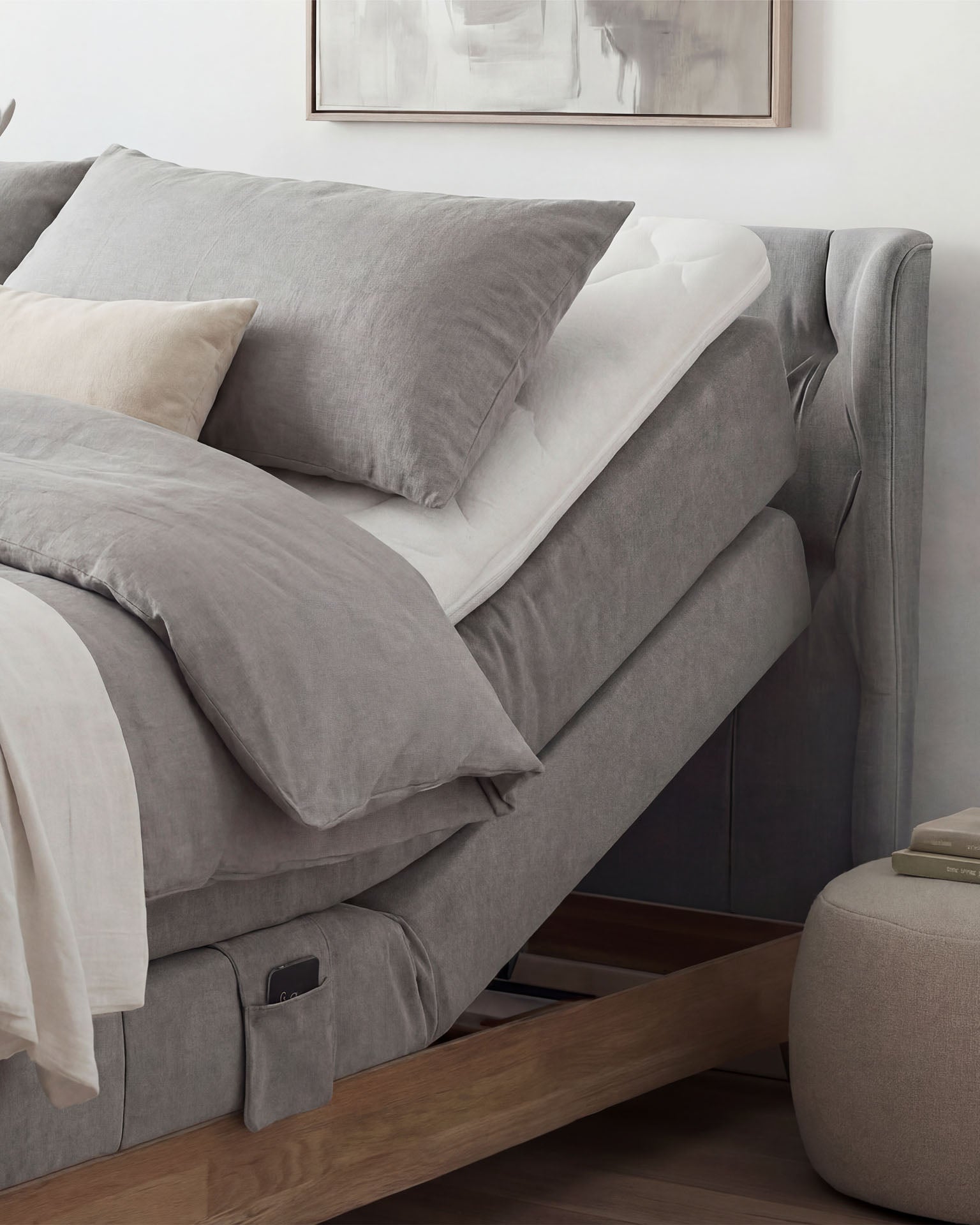 [SKU:EON-100EC-HLG-H2,EON-160EC-HLG-H2,EON-180EC-HLG-H2,EON-200EC-HLG-H2] Boxspringbett 180x200 160x200 Bett Bettkasten Polsterbett Doppelbett Motorbett Bett elektrisch verstellbar Bett mit Motor