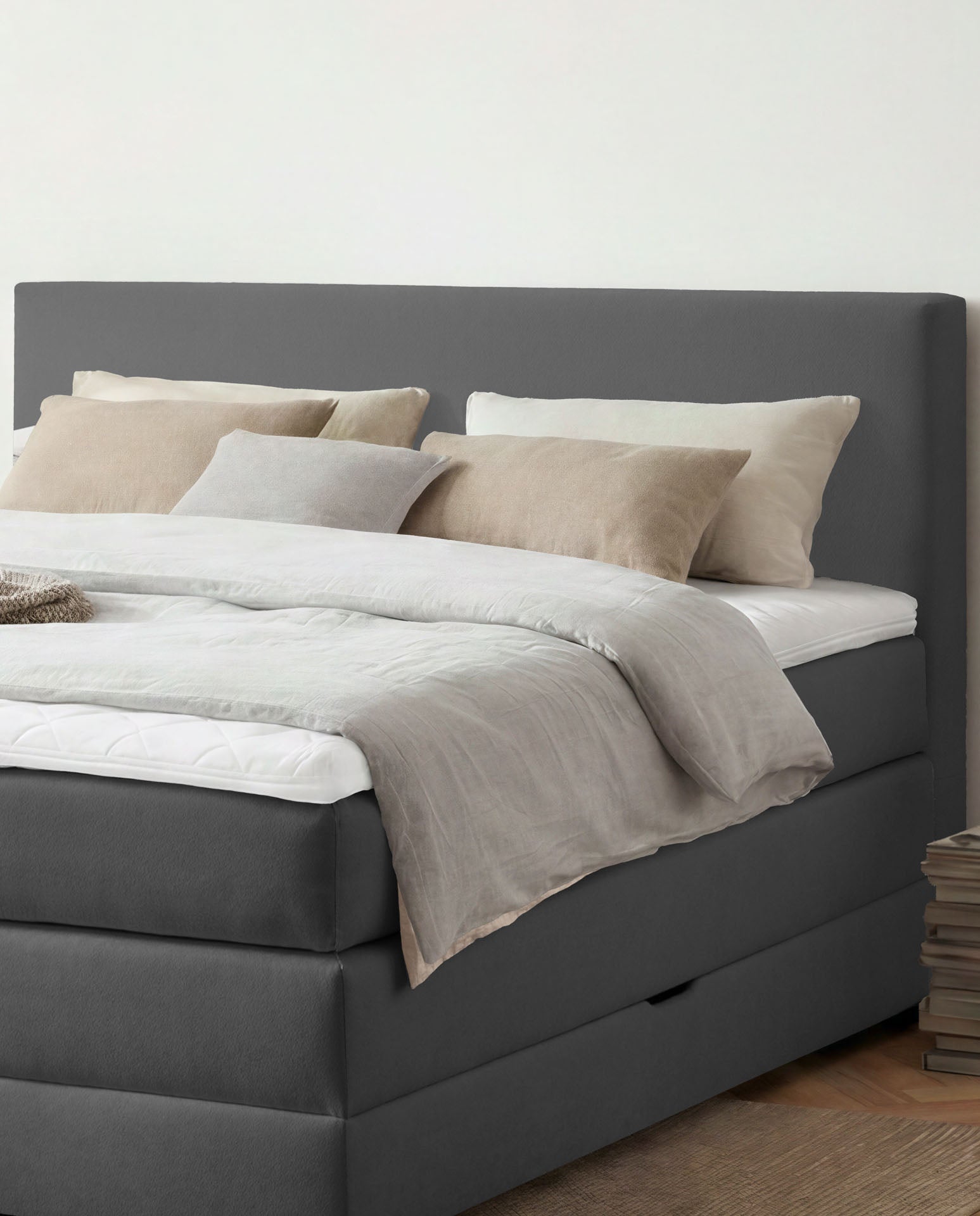 [SKU:LOFT-140-ANT,LOFT-160-ANT,LOFT-180-ANT,LOFT-200-ANT] Boxspringbett 180x200 160x200 Bett Bettkasten Polsterbett Doppelbett Motorbett Bett elektrisch verstellbar Bett mit Motor