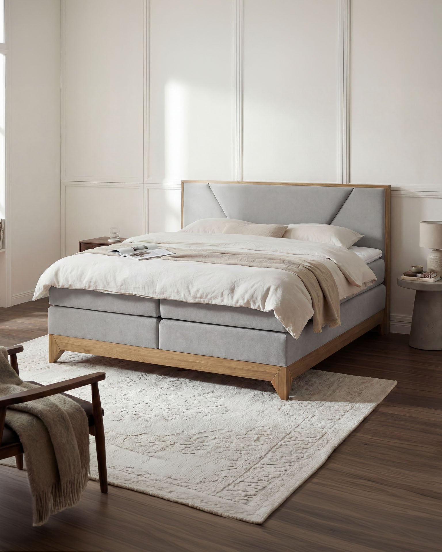 [SKU:RIVIERA-140-HLG,RIVIERA-160-HLG,RIVIERA-180-HLG,RIVIERA-200-HLG] Boxspringbett 180x200 160x200 Bett Bettkasten Polsterbett Doppelbett Motorbett Bett elektrisch verstellbar Bett mit Motor